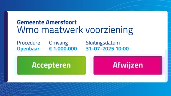 Besluit sneller of een tender geschikt is in TenderApp