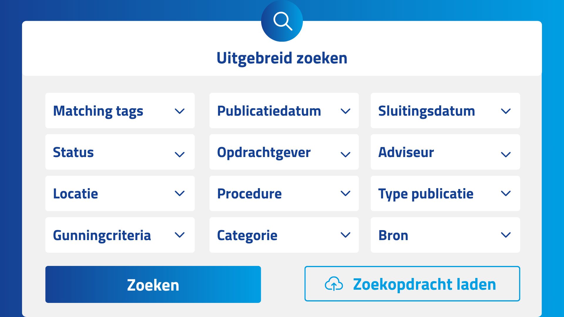 Uitgebreid zoeken - TenderIntelligence