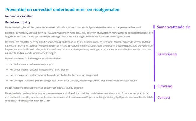 Mijn werk Elke dag 30 tenders samenvatten 3