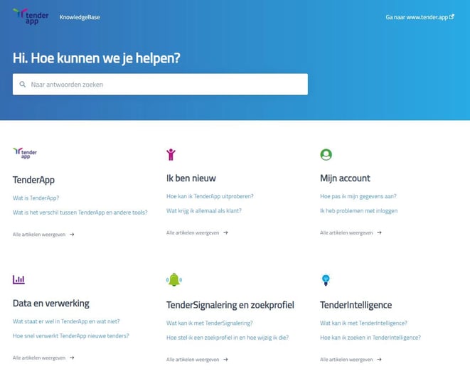 Nieuw in TenderApp Zoekprofielen koppelen aan gebruikers 7