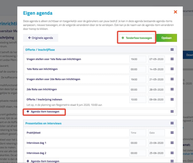 Nieuw in TenderApp inzicht in de deadline van een tender 4