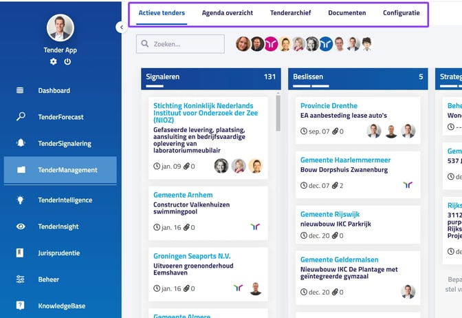 Nieuw in TenderApp meer zoekprofielen en opties in TenderSignalering 2