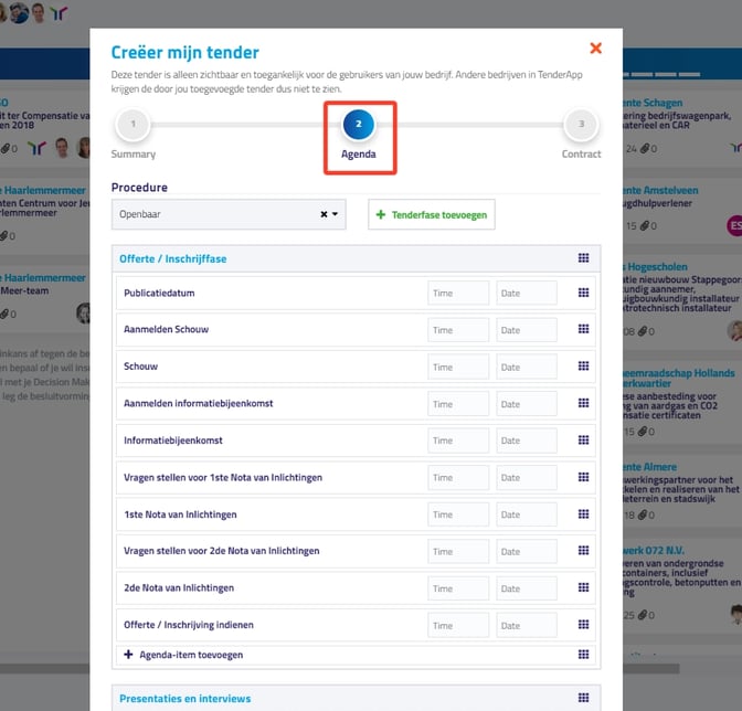 Nieuwe in TenderApp Toevoegen van je eigen tenders 5