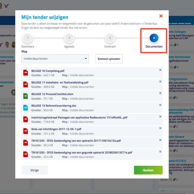 Nieuwe in TenderApp Toevoegen van je eigen tenders 7