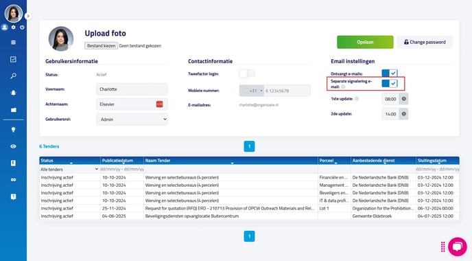 Separate signalering email