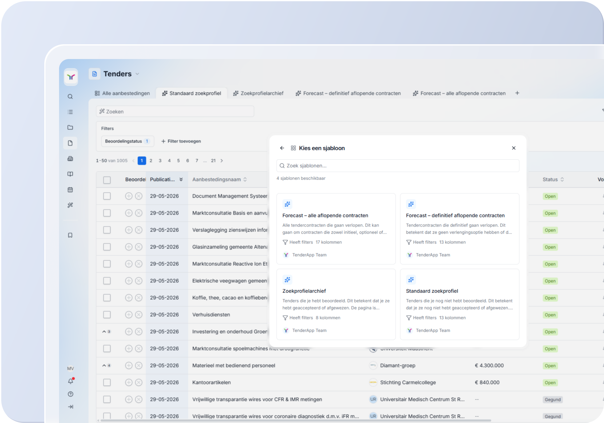 Signaleren-inzicht. Templates