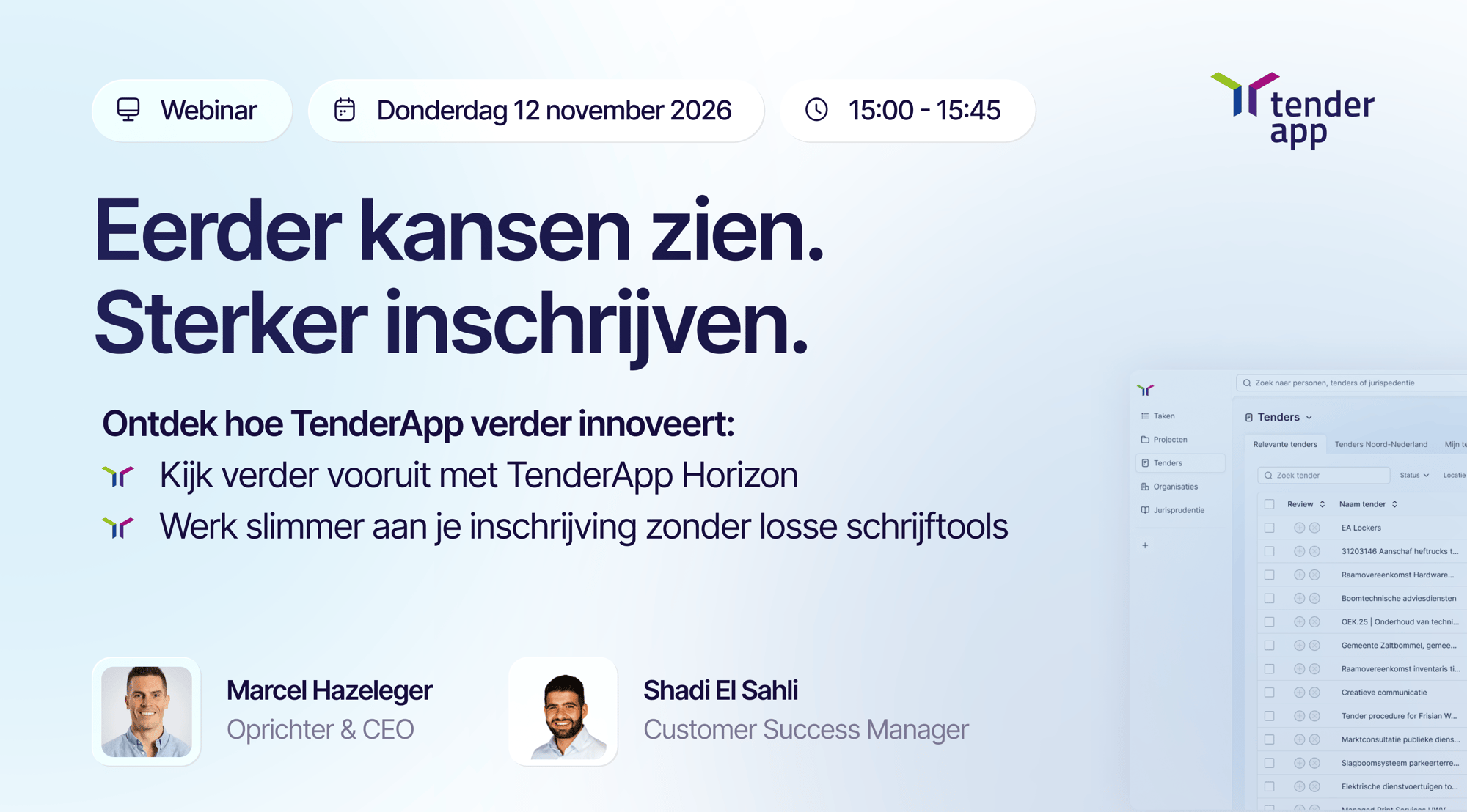 TenderApp Innovation update 2026