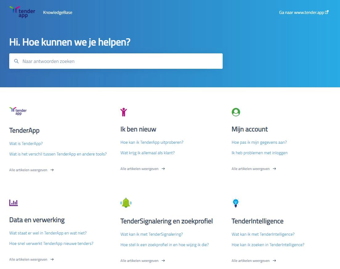 Nieuw in TenderApp Zoekprofielen koppelen aan gebruikers 7